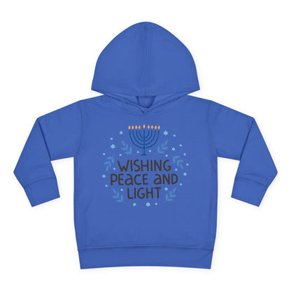 Hanukkah Wishing Peace & Light Toddler Pullover Fleece Hoodie