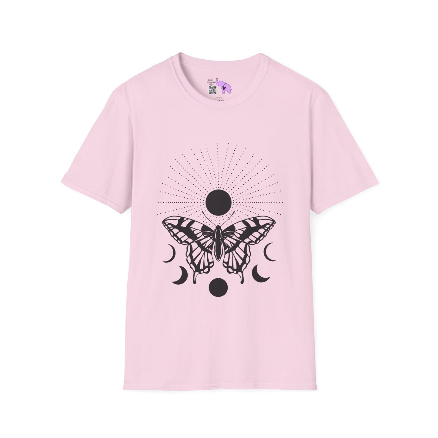 Butterfly w/Sun, Moon, & Stars Adult T-shirt