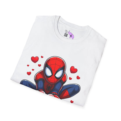 Valentines Spiderman Adult T-shirt