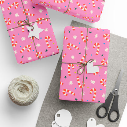 Peppermint Wishes Wrapping Paper