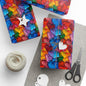 Palette Knife Hearts Wrapping Paper