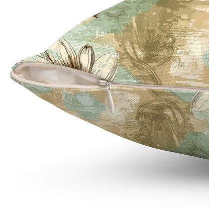 Worn Meadow Daisies Throw Pillow