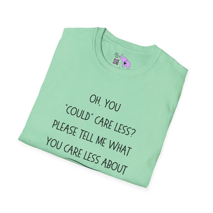 Couldn't Care Less Grammar T-shirt