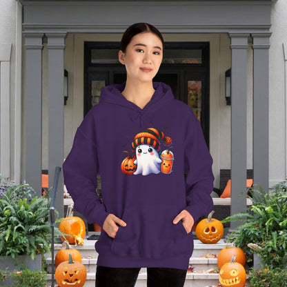Cute Ghost and Pumpkins Heavy Blend™ Hooded Sweatshirt