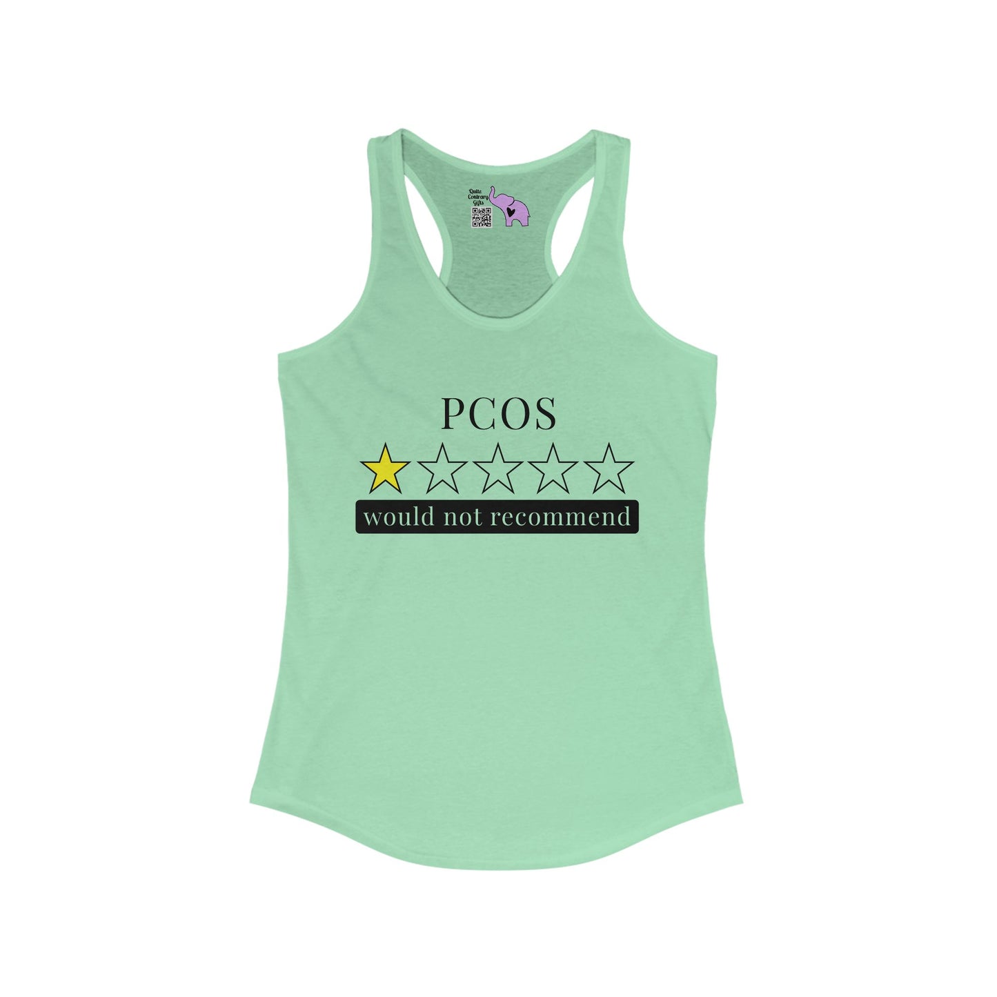 PCOS 1 Star Would Not Recommend Women's Ideal Racerback Tank