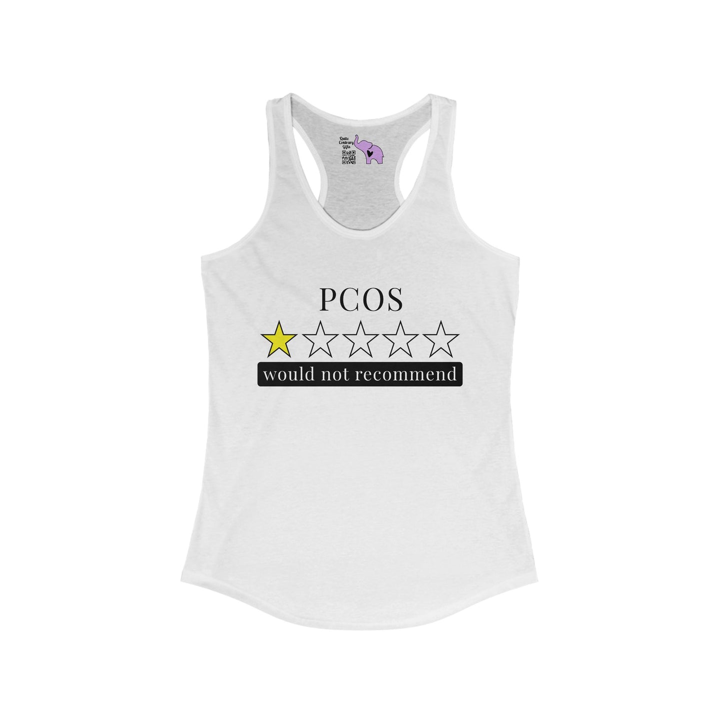 PCOS 1 Star Would Not Recommend Women's Ideal Racerback Tank