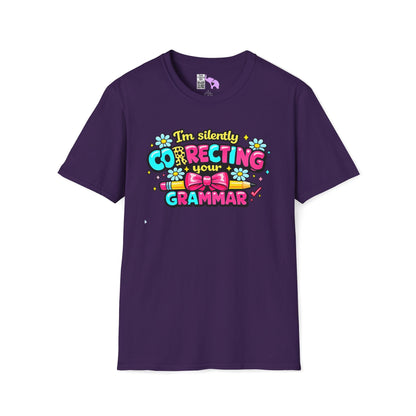 I'm Silently Correcting Your Grammar (Colorful) Adult T-shirt