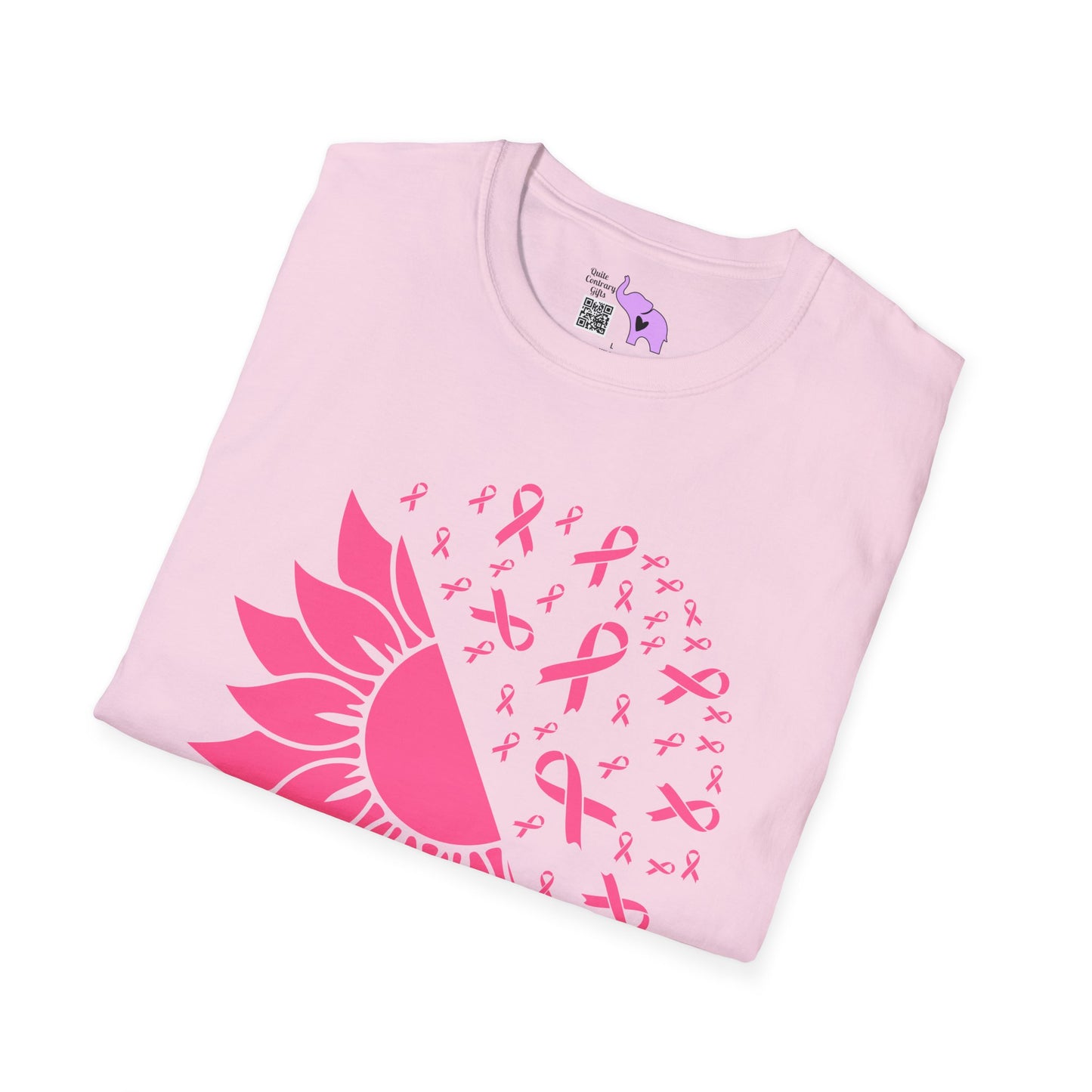 Sunflower & Butterflies Breast Cancer Awareness Adult T-shirt