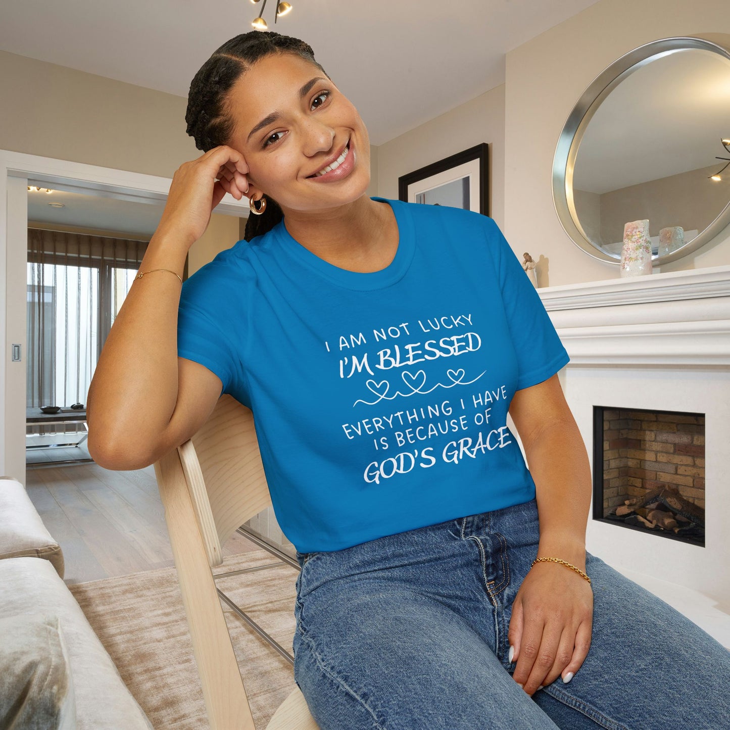 I'm Not Lucky I'm Blessed Adult T-shirt