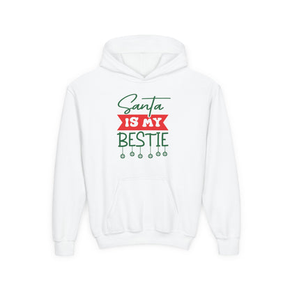 Santa Is My Bestie Youth Hoodie
