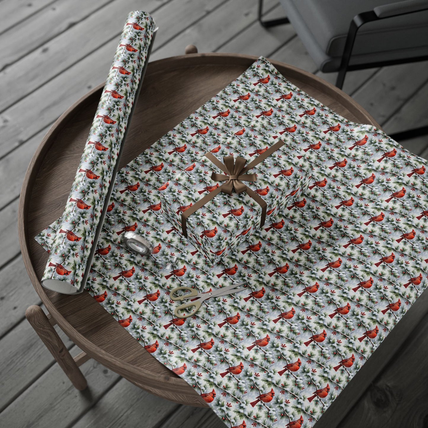 Cardinal Winter Elegance Wrapping Paper
