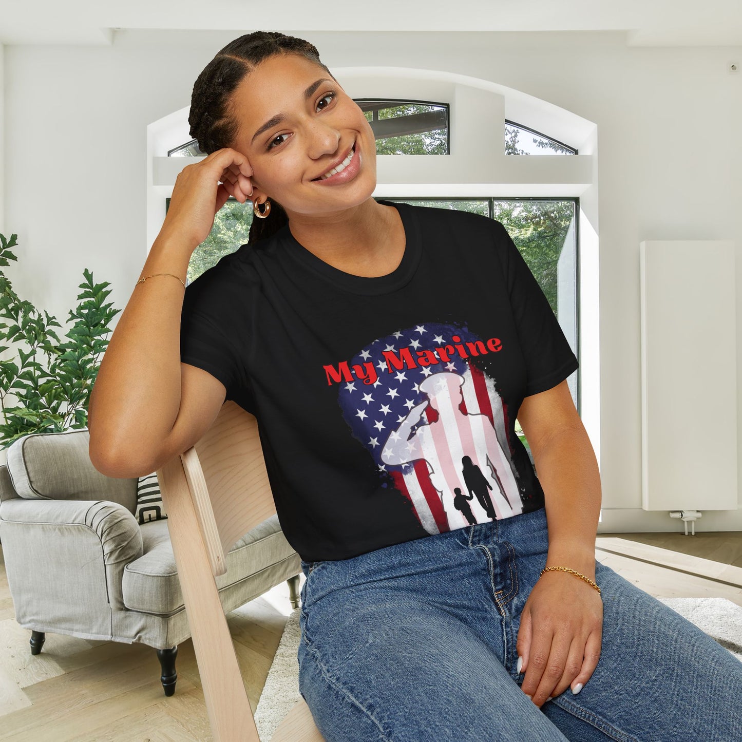 My Marine My Son (Mom) Adult T-shirt