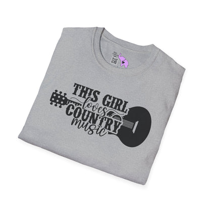 This Girl Loves Country Music Adult T-shirt