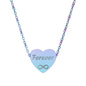 Interwoven Infinity Personalized Engraved Heart Necklace