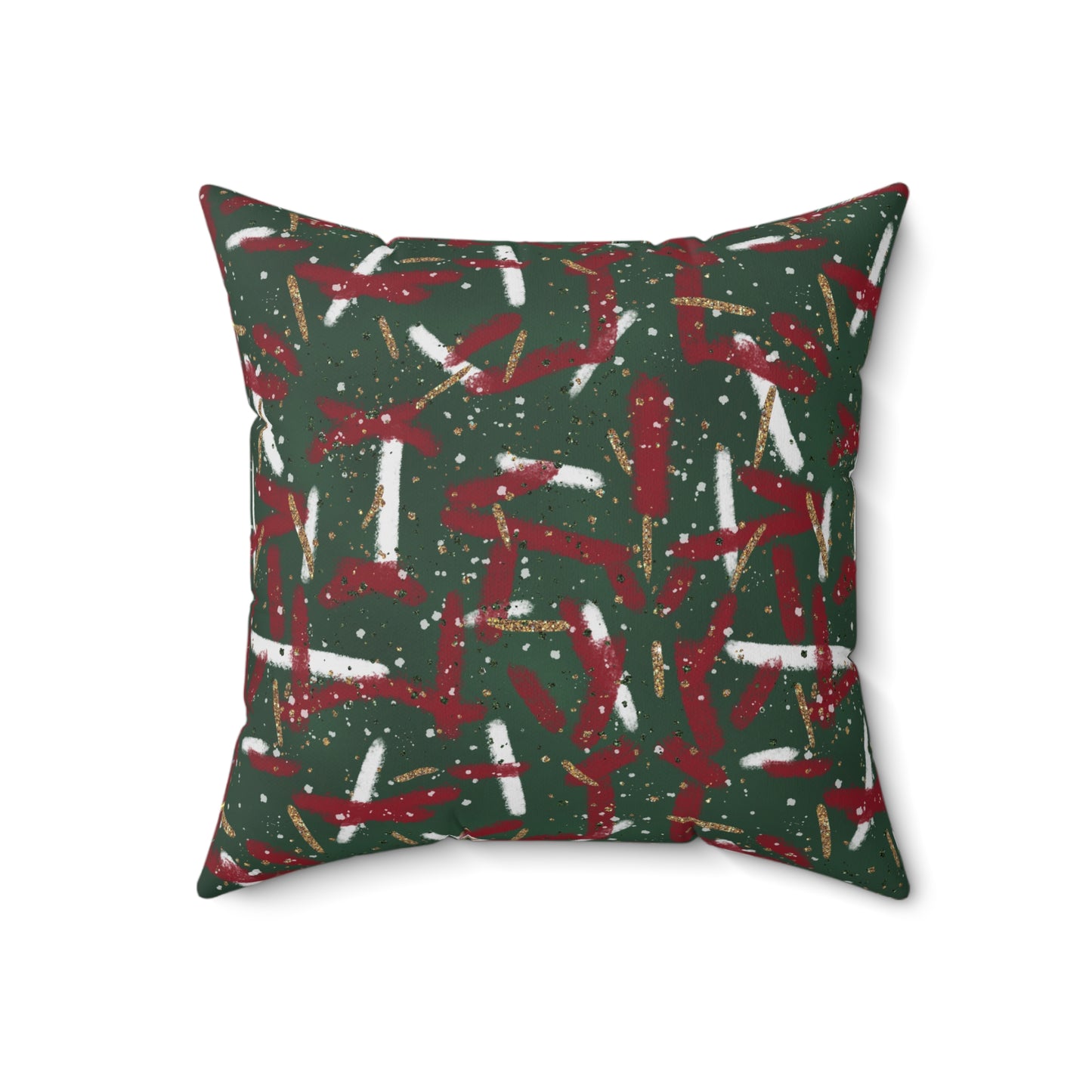 Holiday Brushstrokes Throw Pillow