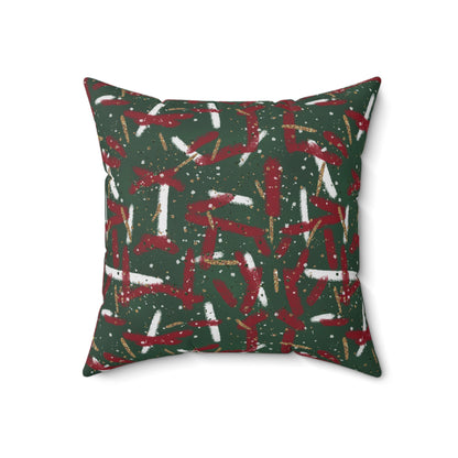 Holiday Brushstrokes Throw Pillow