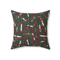 Holiday Brushstrokes Throw Pillow