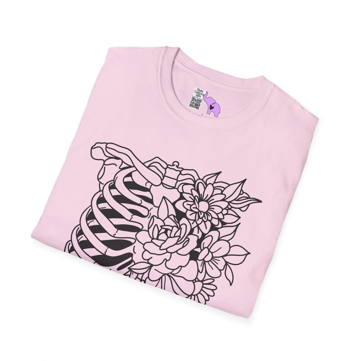 Floral Ribcage Adult T-shirt