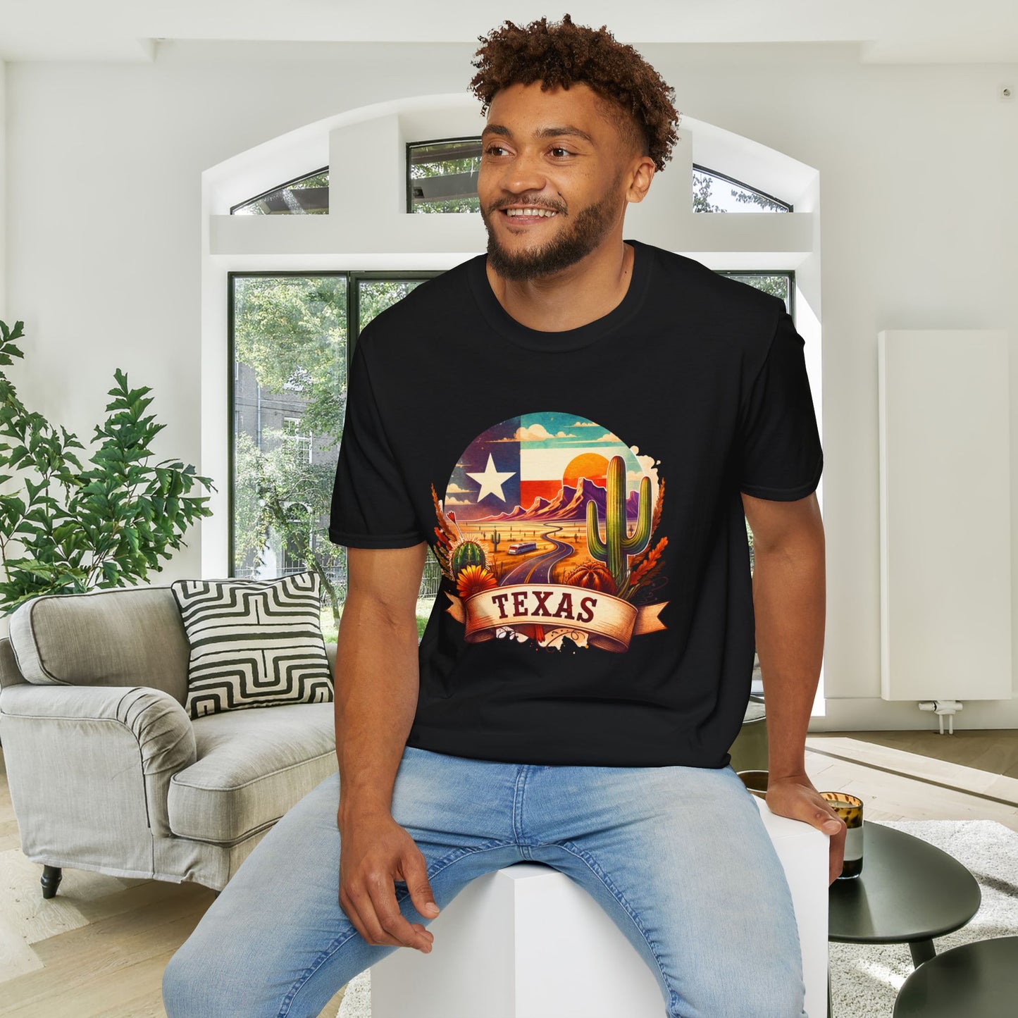 Texas Desert Roads Adult T-shirt