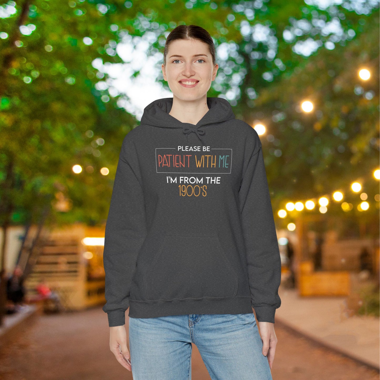 Please Be Patient With Me (Simple) Heavy Blend™ Hooded Sweatshirt