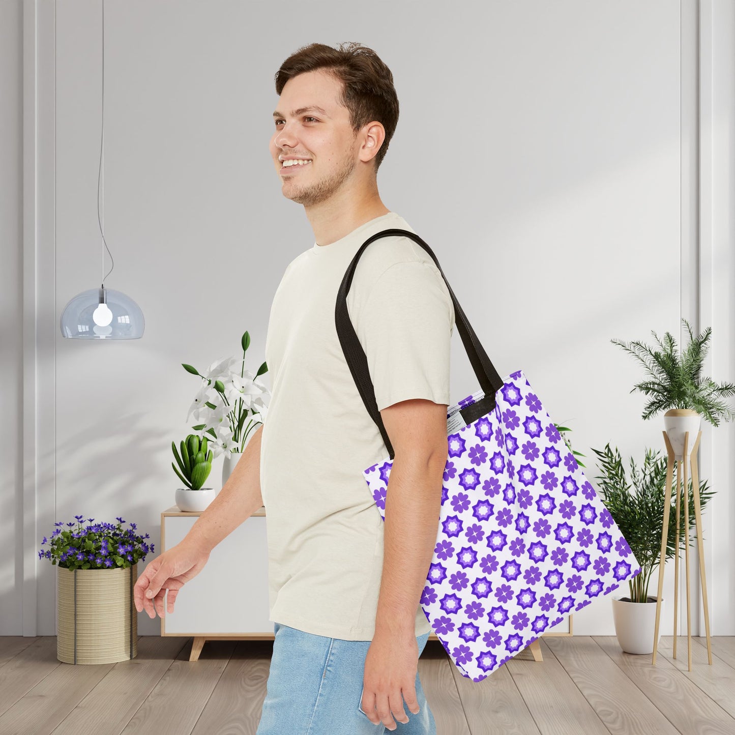 Purple Prism Garden Canvas Tote Bag
