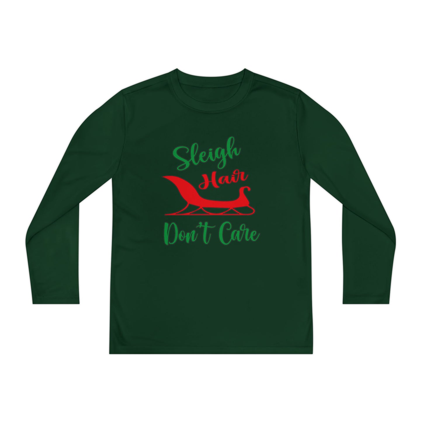 Sleigh Hair Don't Care Youth Long Sleeve Tee
