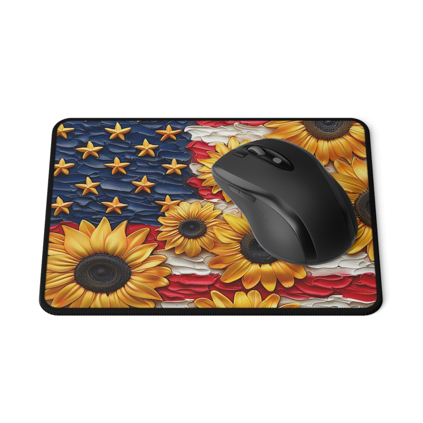 Petals & Patriotism Non-Slip Gaming Mouse Pad