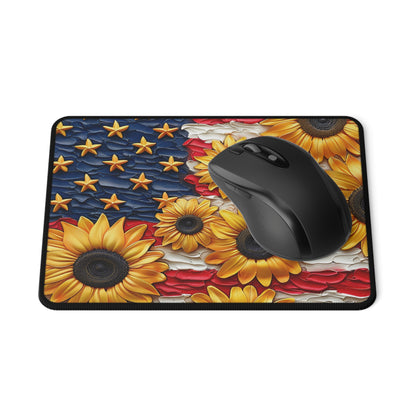 Petals & Patriotism Non-Slip Gaming Mouse Pad