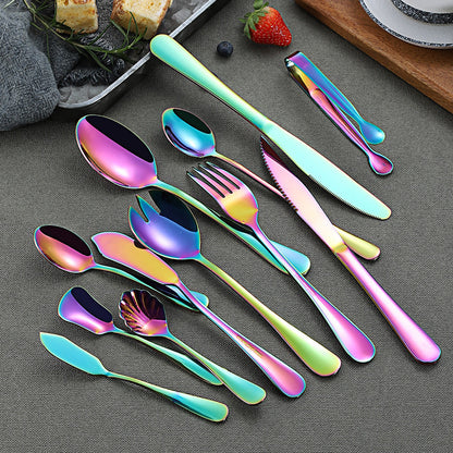 Iridescent Stainless Steel Tableware Set
