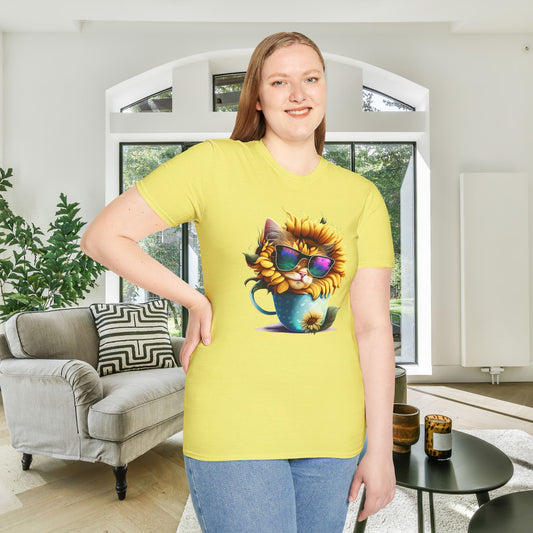 Cool Sunflower Kitten 1 T-shirt