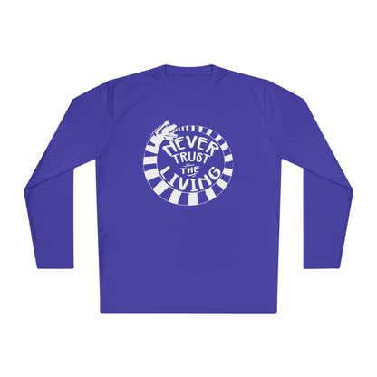 Never Trust The Living Beetlejuice Adult Long Sleeve Tee