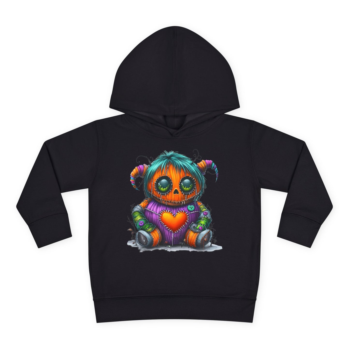Patchwork Pumpkin Heart Toddler Hoodie