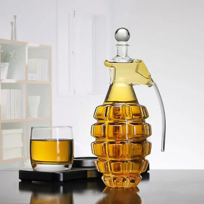 Grenade Shaped Glass Wine/Liquor Decanter