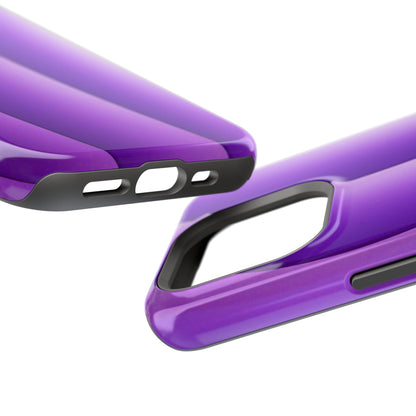 Purple Gradient Stripes MagSafe® Compatible Tough Case for iPhone