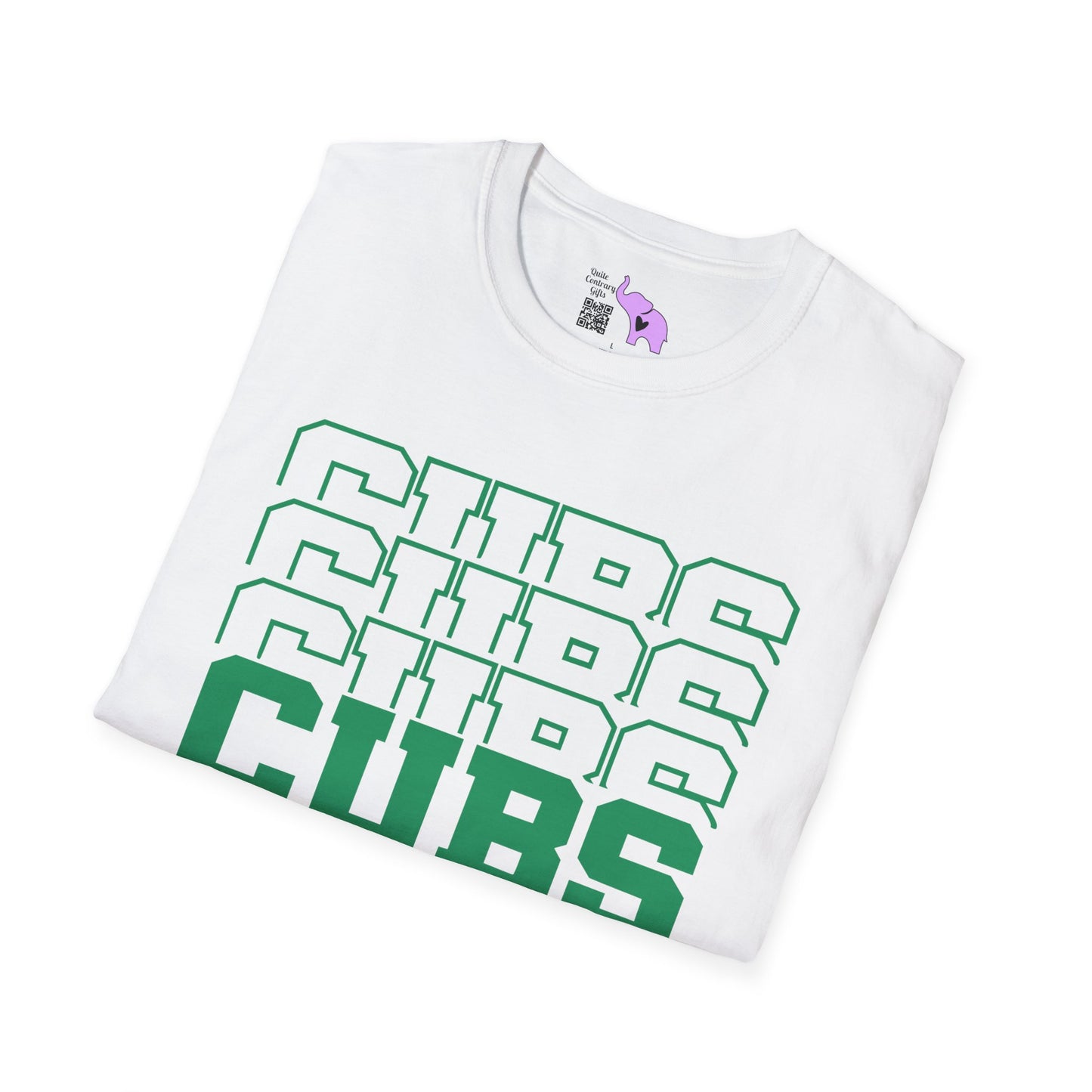 Cubs (Stacked) Adult T-shirt