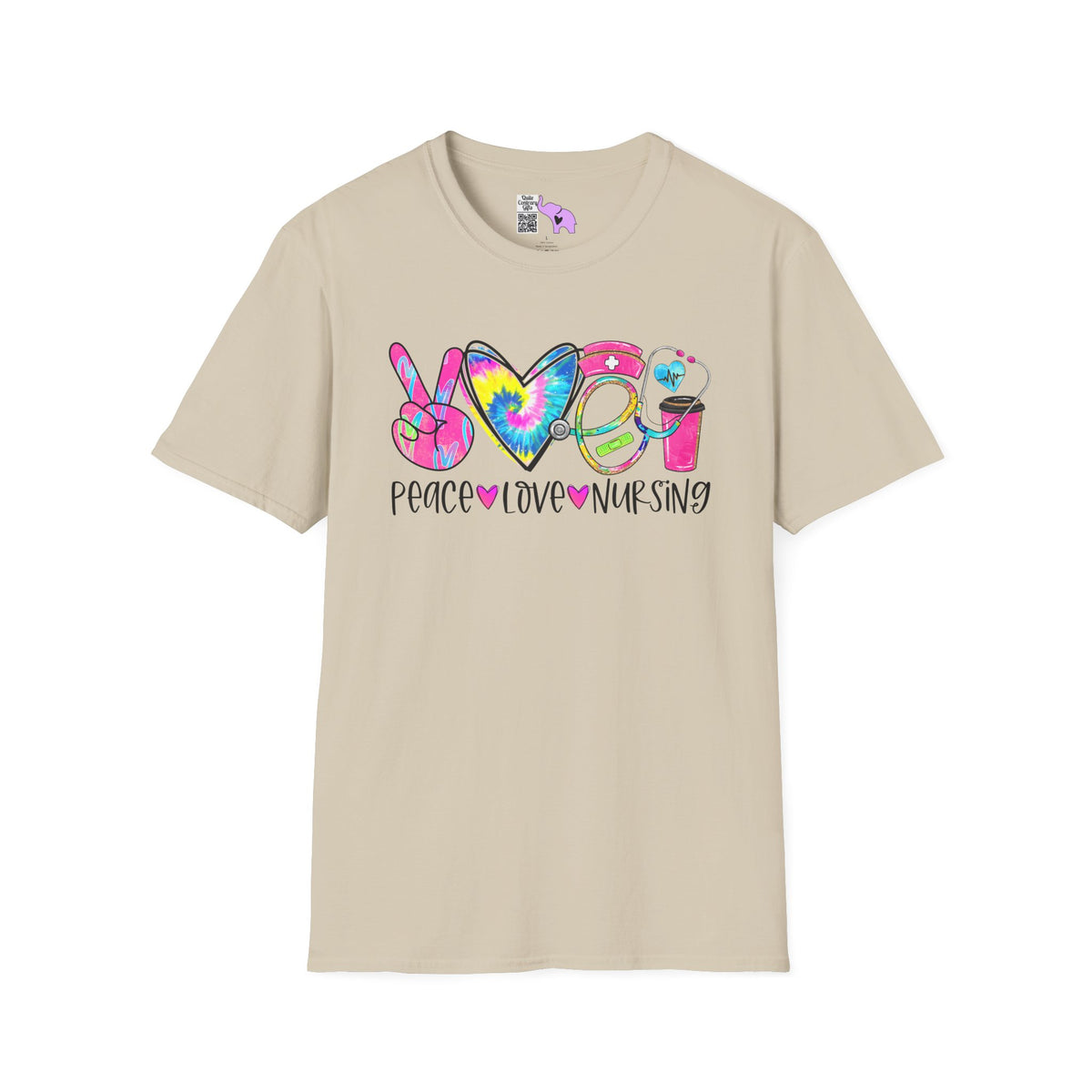 Peace Love Nursing Adult T-shirt