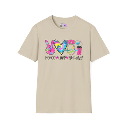 Peace Love Nursing Adult T-shirt