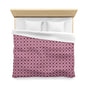 Crimson Pinwheels Microfiber Duvet Cover