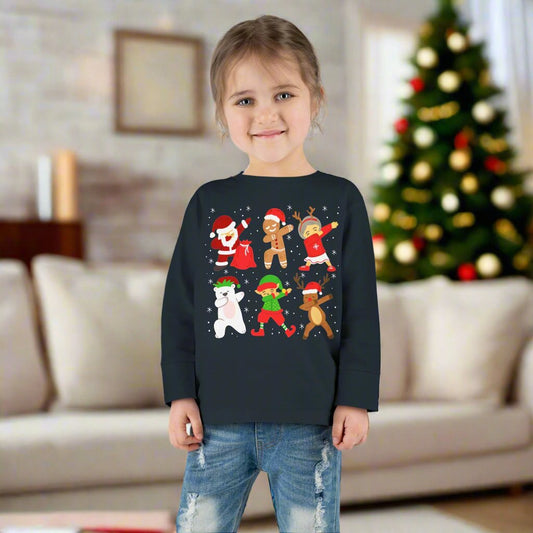 Dabbing Santa Crew Toddler Long Sleeve Tee