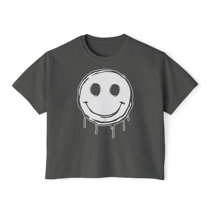 Melty Smiley Face Women's Boxy Tee
