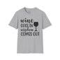 Wine Goes In Wisdom Comes Out Adult T-shirt