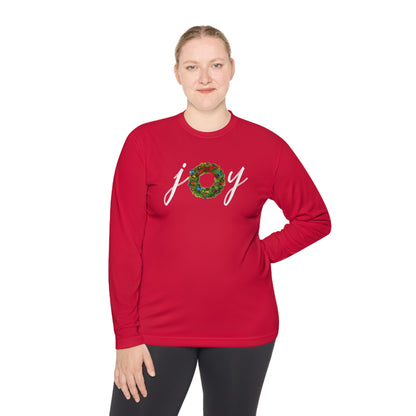 Joy w/Wreath Adult Long Sleeve Tee