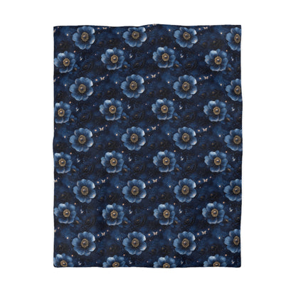 Midnight Sky Blossoms Duvet Bedding Set