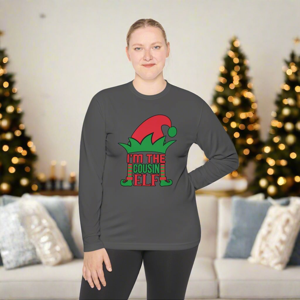 I'm The Cousin Elf Adult Long Sleeve Tee