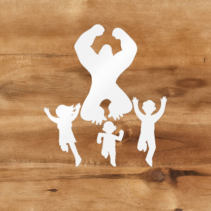 Bigfoot Chasing Family Decal