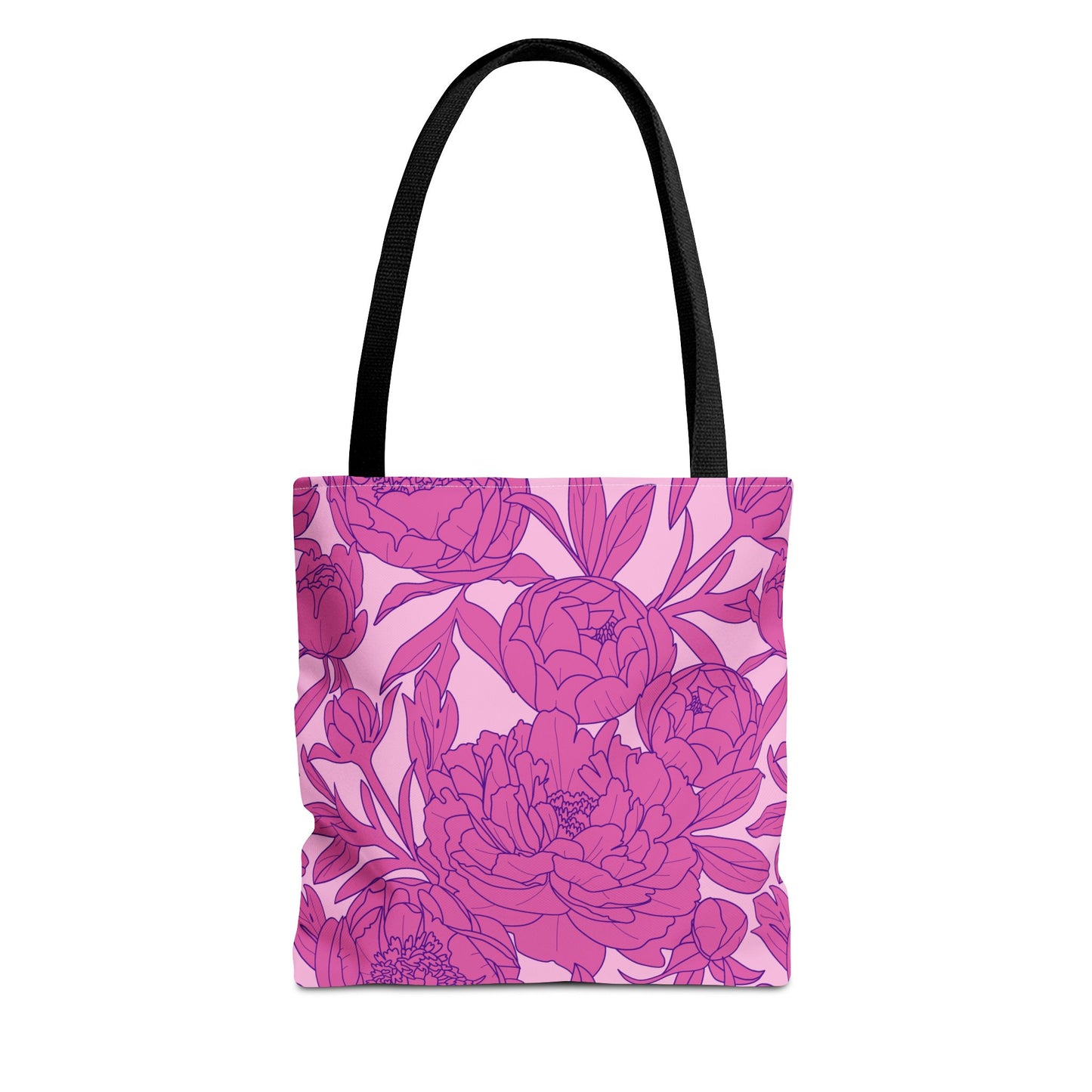 Blush Peony Garden Canvas Tote Bag