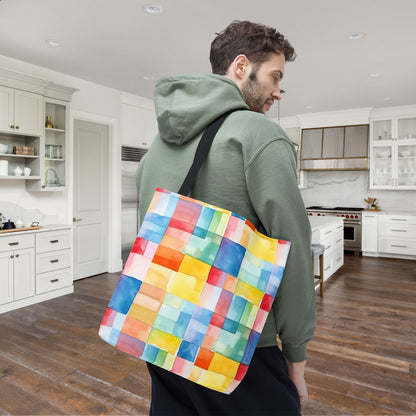 Mosaic Meadows Canvas Tote Bag