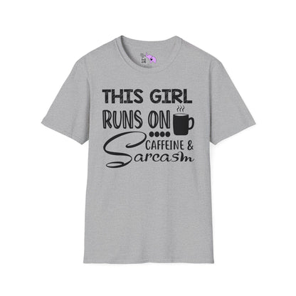 This Girl Runs On Coffee And Sarcasm T-shirt