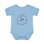 Blue Milestone Wreath Onesie-Six Months
