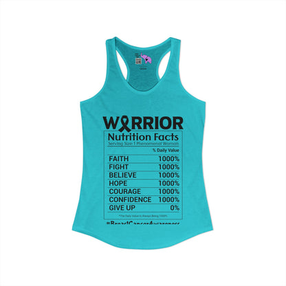 Warrior Nutrition Facts (Cancer) Women's Ideal Racerback Tank